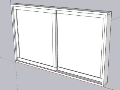 SketchUp dynamic window Low-poly 3D model