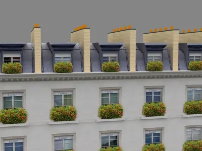 Typical Parisian Apartment 3d Building 07 3D model