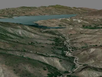 Lake Piru 3D model
