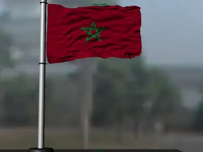 Morocco flag 3D model
