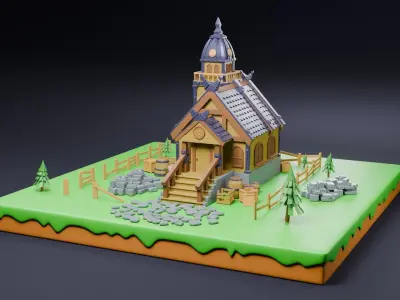 Viking house 03 3D model