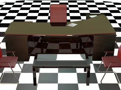desk administrative 3D model