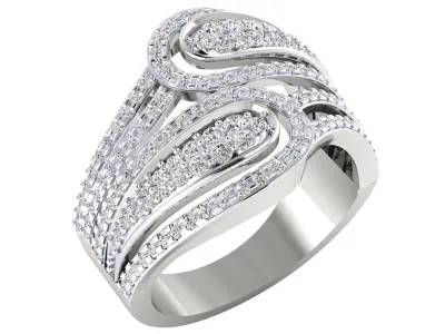 Women Ring Render 3dm STL MTL SLC JCD OBJ FBX Details 3D print model 34