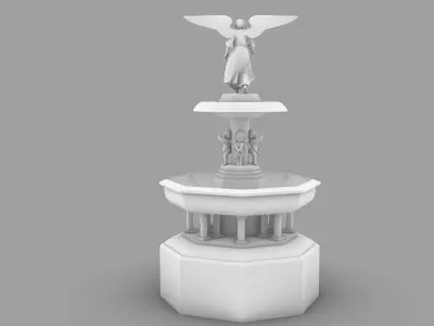 Bethesda Fountain Central Park NY 3D print model