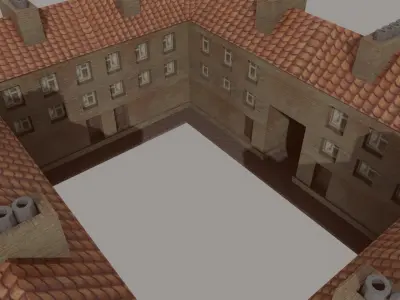 Low-poly old house Low-poly 3D model