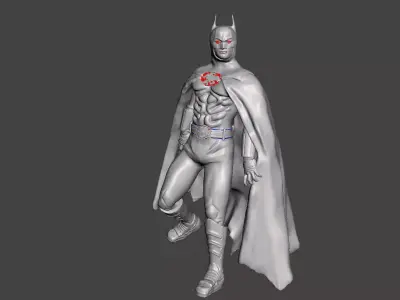 batman 3d model with base model for 3d printing  3D print model