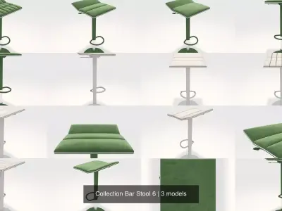 Collection Bar Stool 6 3D Model Pack