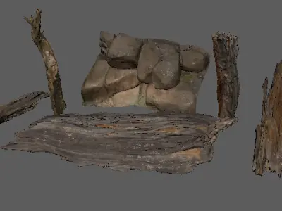 Realistic Desert Cliff Namaqualand Cliff  PBR Game Ready 3D model