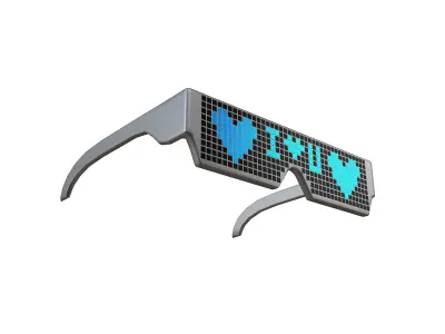 Future Technology Glasses v2 008 Low-poly 3D model