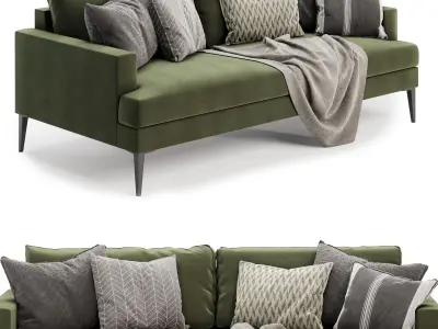 Andes 3 seater sofa 3D model