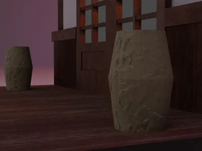 Japanese TeaHouse Clipart Build Free low-poly 3D model