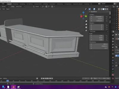 Custom Bar Low-poly 3D model