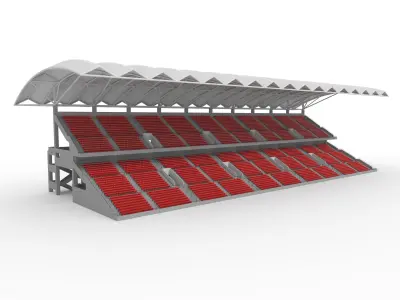 Collection Stadium Tribune 4 3D Model Pack