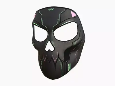 Scifi Skull Mask A08 - Fantasy Character Design Low-poly 3D model