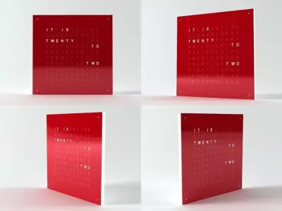 Qlocktwo wall calendar Free 3D model