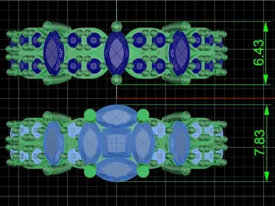 Jewelry ring 195 3D print model