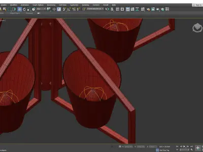 OBLIQUE CHANDELIER Low-poly 3D model