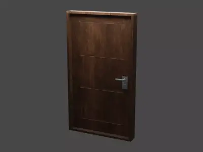 Wooden Door Free 3D model get