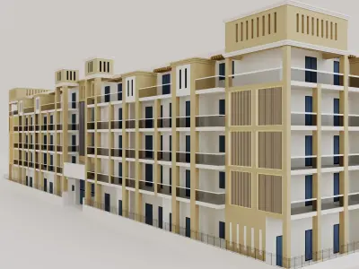 Roxana Residence Dubai Low-poly 3D model