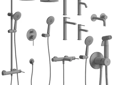 Cezares Relax faucet set 3D model