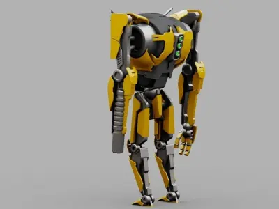 Combat Droid rigged 3D model buy