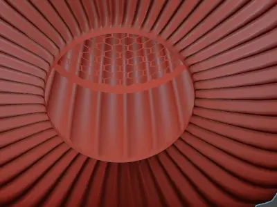 FRIST clear glass pendant light with gold finish 3D model