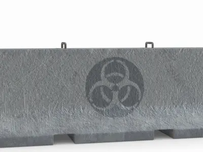 Concrete Barrier Free 3D model