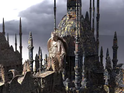 Dragon Guardian Temples Kit bash 3D model