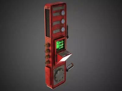 Scifi Pressure Control Panel 3D model
