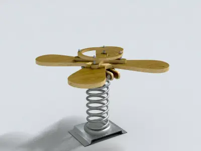 laos Spring Rocking Flower 3D model