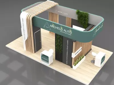 exhibition booth 3D model