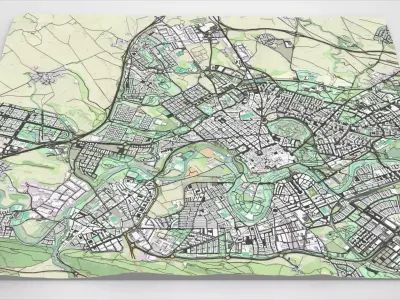 Cityscape Pamplona Spain 3D model