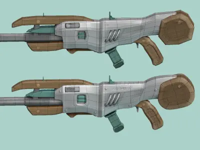 20 Sci-Fi Guns - Weaponry - Rifles Sniper Assault Submachine 3D Model Pack