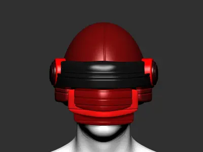 helmet high poly sculpt 3d printable ver 7 3D model 3D model 61