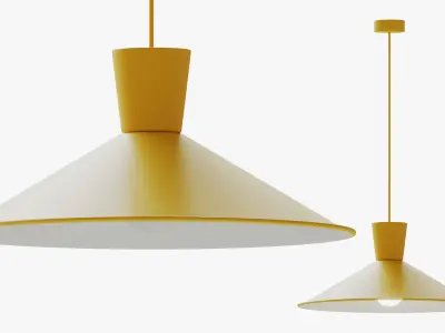 Cone Down Lighting Pendant Nordic 3D model
