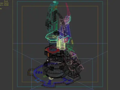 Space Station - Occupy Tower 03 3D model