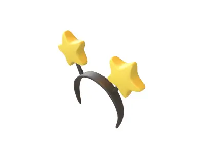 Star Headband v1 010 Low-poly 3D model