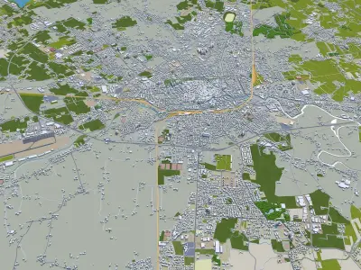Treviso Province of Treviso Italy 20km Low-poly 3D model