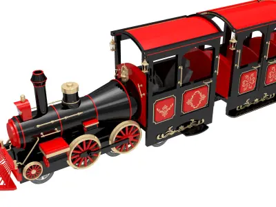 Amusement Park Train 3D model
