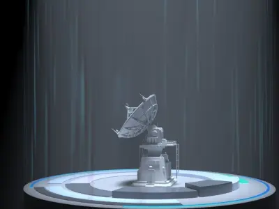 Radar rotation display 3D model