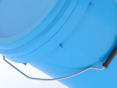 20L Plastic Bucket 3D model