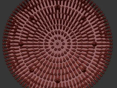 MARLE gold and glass ceiling light 3D model