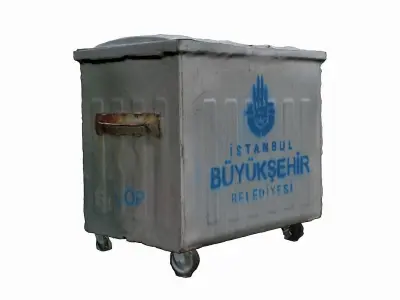 Garbage Container Low-poly 3D model