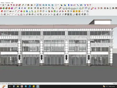 Art deco shopping mall 3d model 3D model