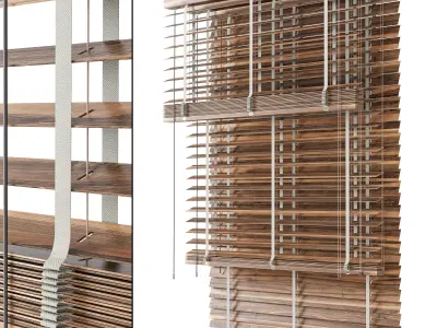 Wooden Blinds Set 08 3D model