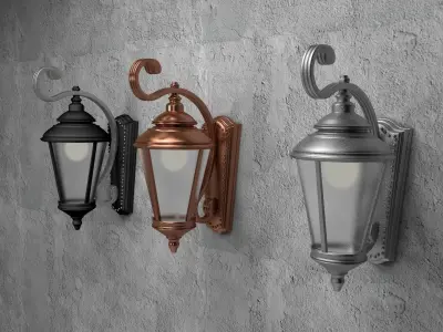 Street Wall Lamp 3D model purchase