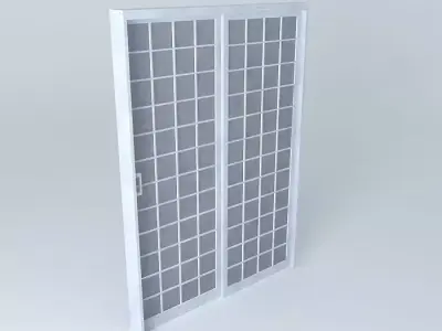 portaedson shower door with fabric Free 3D model