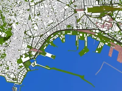 Naples City of Italy Low-poly 3D model