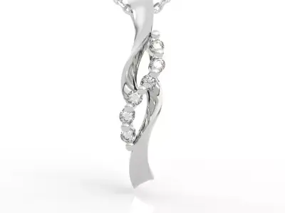 Twisted Wave Necklace 3D print model