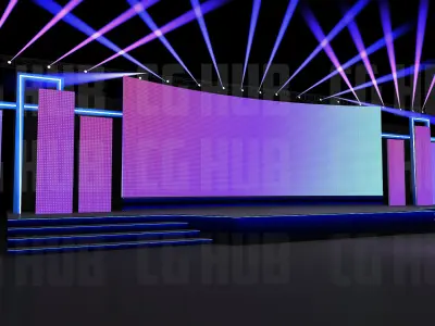 Event stage design 3D model